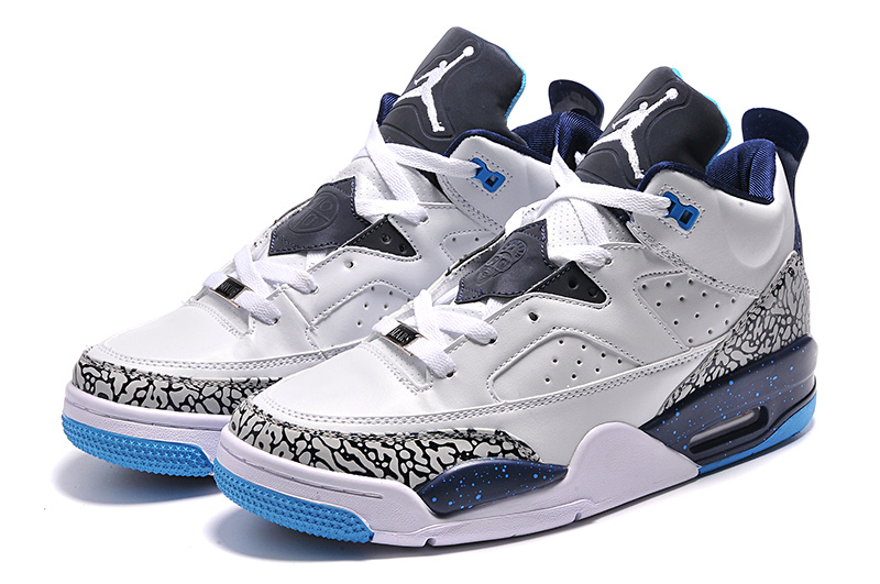 Real White Blue Jordan Son of Mars Low Shoes